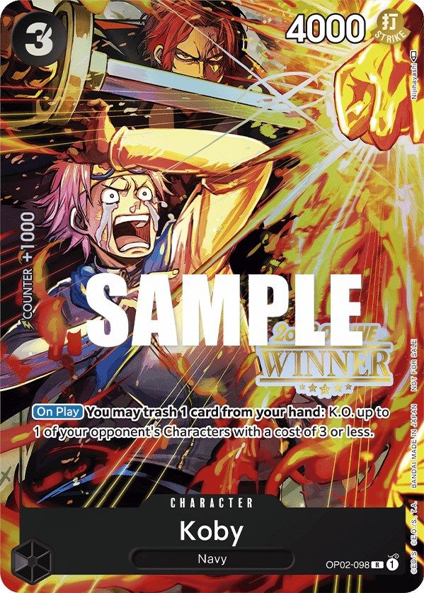 Koby (Regional Online 2023) [Ganador] [Cartas promocionales de One Piece]