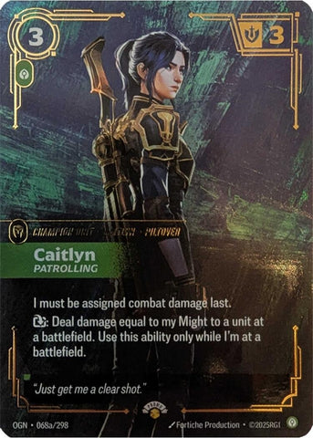 Image for Caitlyn - Patrolling (068a/298) (PR) - Riftbound: League of Legends Trading Card Game