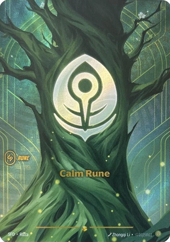 Image for Calm Rune (Alternate Art) (R02a) (SFD) - Riftbound: League of Legends Trading Card Game