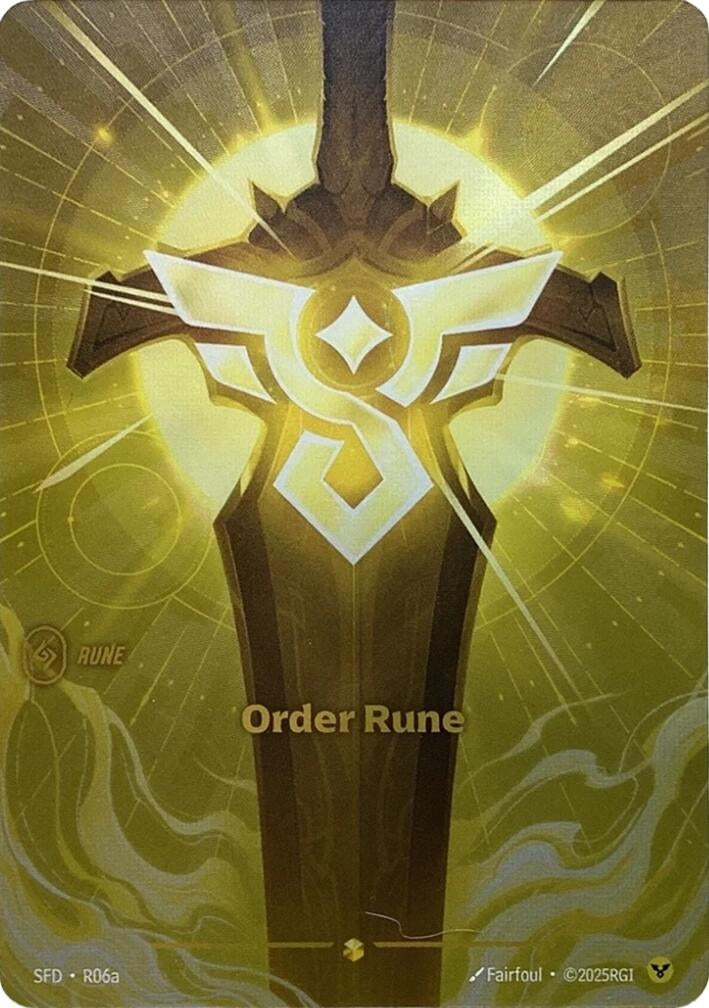 Image for Order Rune (Alternate Art) (R06a) (SFD) - Riftbound: League of Legends Trading Card Game