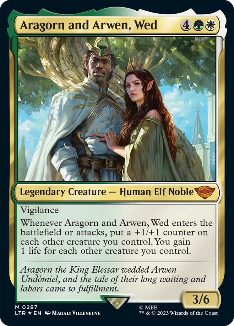 Aragorn et Arwen, mariés [Le Seigneur des Anneaux : Contes de la Terre du Milieu]