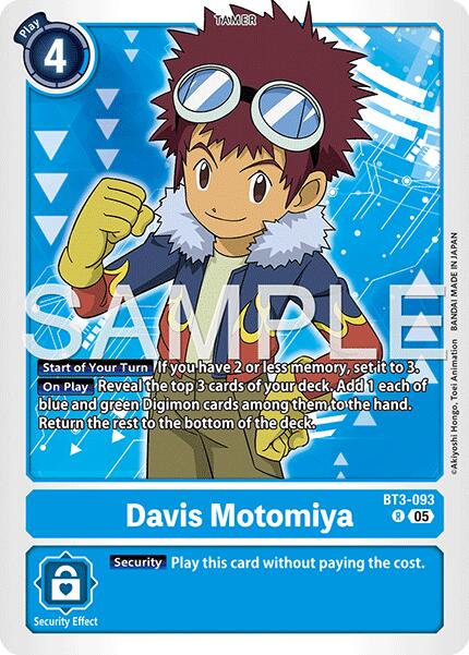 Davis Motomiya [BT3-093] (Réédition) [Booster Avancé Digimon Generation]