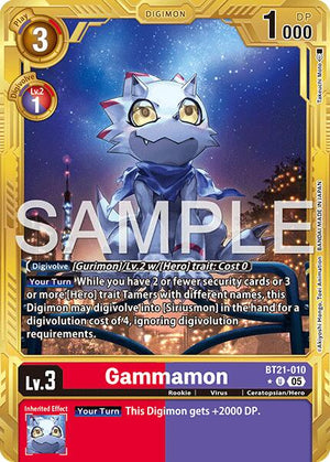 Gammamon [BT21-010] - BT21-010 (Gold Border) [Advanced Booster Digimon Generation]