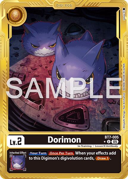 Dorimon [BT7-005] (Bordure dorée) [Booster Avancé Digimon Generation]