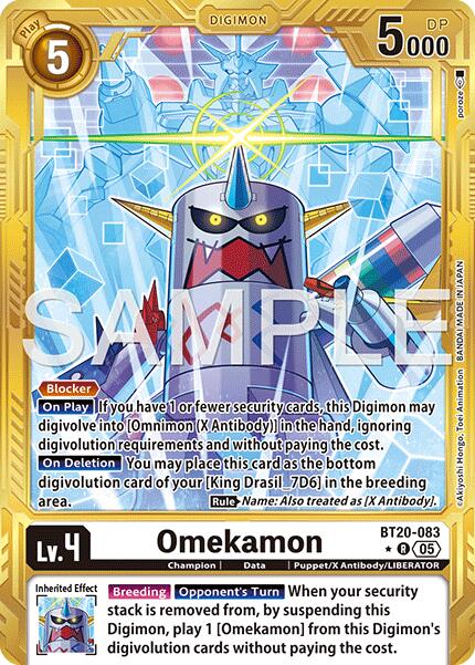Omekamon [BT20-083] (Bordure dorée) [Advanced Booster Digimon Generation]