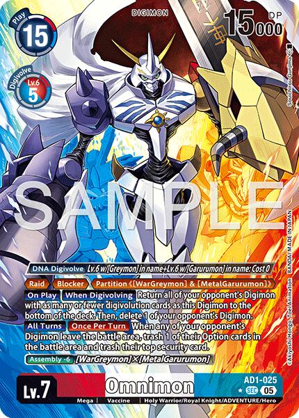 Omnimon [AD1-025] (Arte Alternativo) [Digimon Generation - Booster Avanzado]