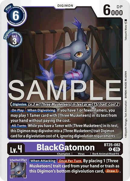 Image for BlackGatomon (BT25-082 R) (BT-25) - Digimon Card Game