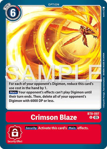 Flamme Écarlate [BT8-097] [Booster Avancé Digimon Generation]
