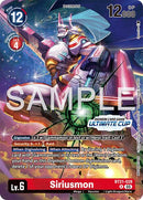 Siriusmon [BT21-028] (Ganador de la Ultimate Cup Temporada 1 26-27) [Convergencia Mundial]
