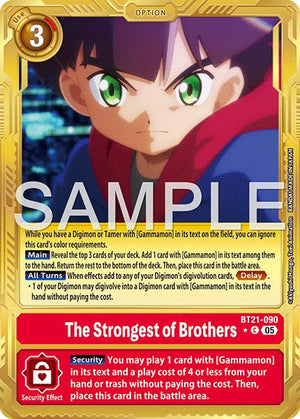 The Strongest of Brothers [BT21-090] (Gold Border) [Advanced Booster Digimon Generation]