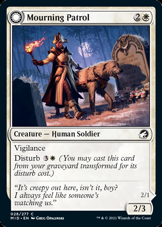 Patrouille du deuil // Apparition matinale [Innistrad : Chasse de Minuit]