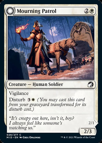 Patrouille du deuil // Apparition matinale [Innistrad : Chasse de Minuit]