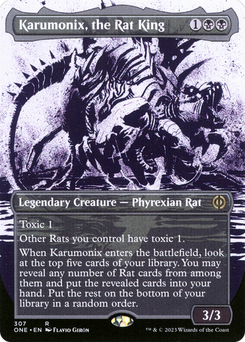 Karumonix, el Rey Rata (Icor sin borde) [Phyrexia: Todos serán uno]