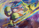 Carte d'art de la technique de Leonardo (signature estampée or) [Série d'art Teenage Mutant Ninja Turtles]