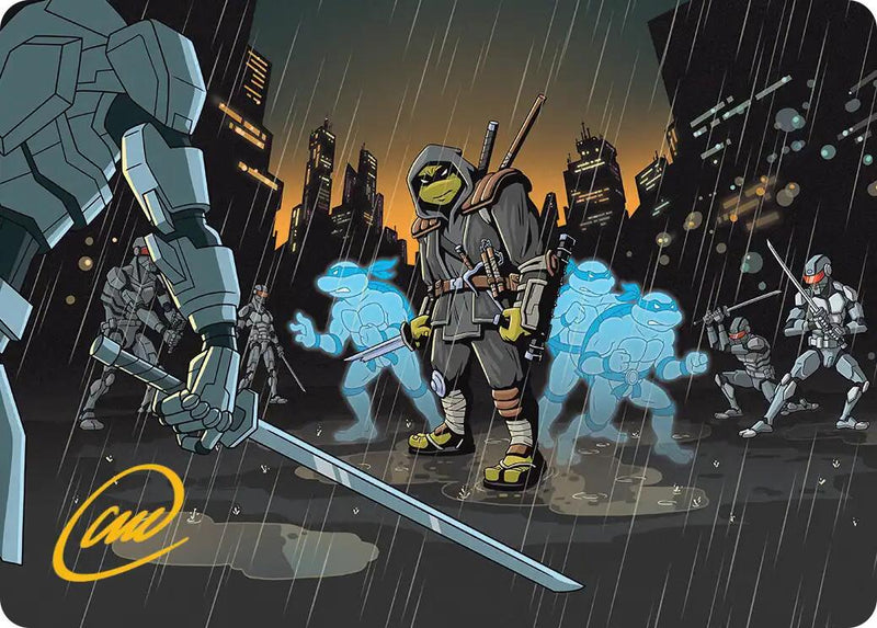 Carte d'art La Technique du Dernier Ronin (Signature estampée or) [Série d'art Teenage Mutant Ninja Turtles]