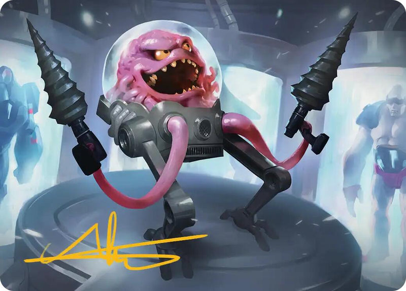 Krang, Carte illustrée Master Mind (4/54) (Signature estampillée or) [Série d'art Teenage Mutant Ninja Turtles]