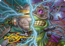Tarjeta de arte de protocolo de transferencia mental (firma estampada en oro) [Serie de arte de las Tortugas Ninja]