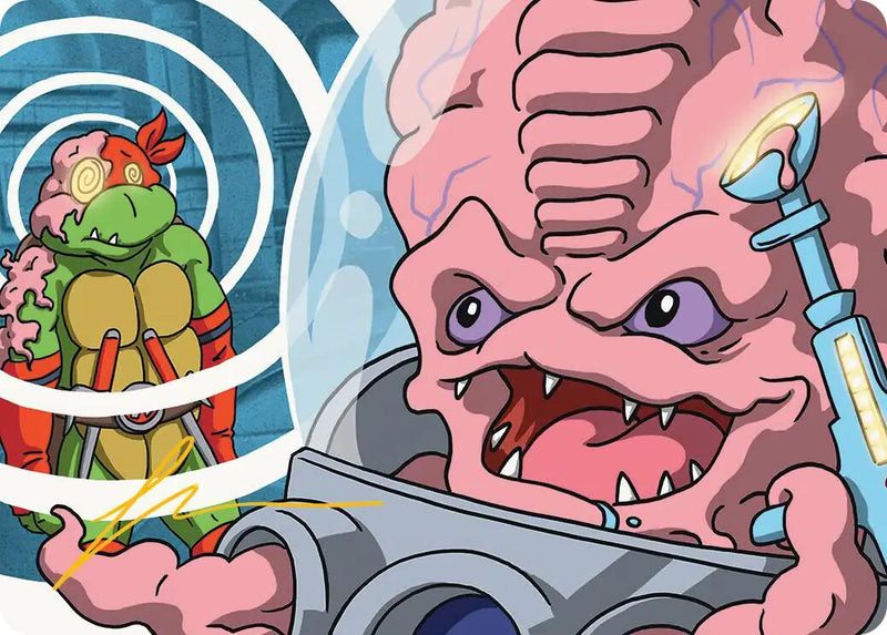 Krang, carte d'art Master Mind (25/54) (Signature estampillée or) [Série artistique Teenage Mutant Ninja Turtles]