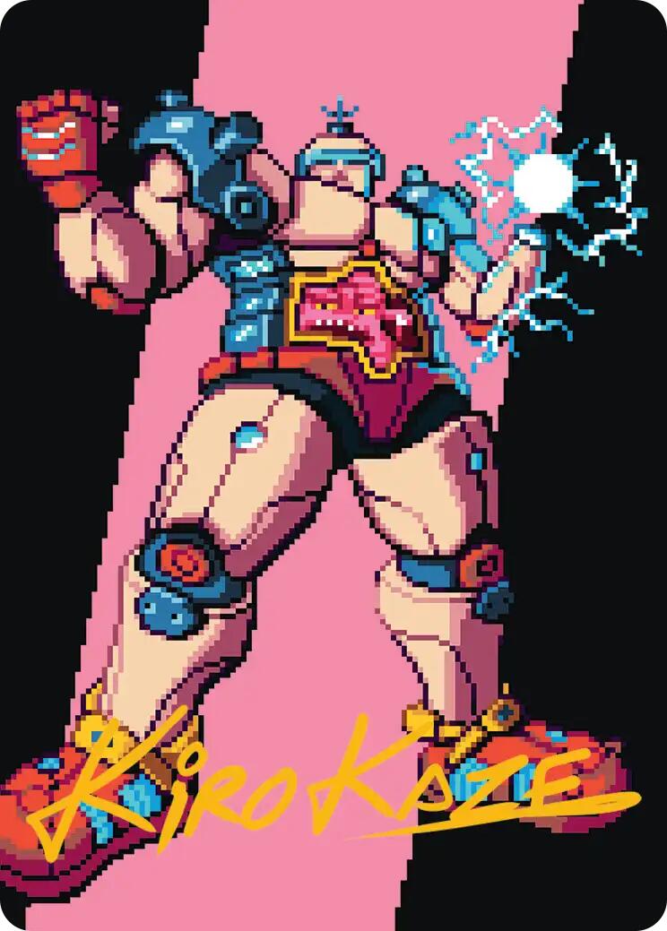 Krang, la carte d'art toute-puissante (signature estampée or) [Série d'art des Tortues Ninja]