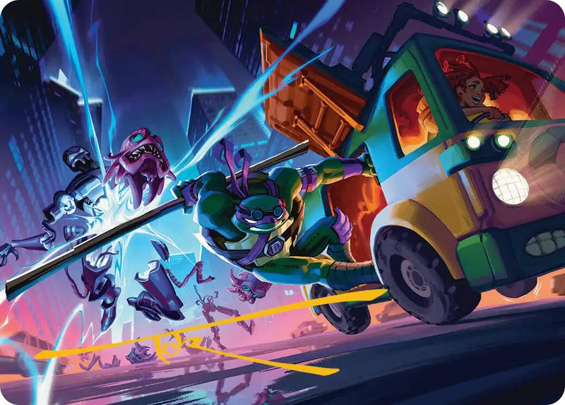 Donatello, carte artistique Scientifique fou (Signature estampillée or) [Série artistique Teenage Mutant Ninja Turtles]
