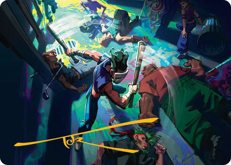 Carte artistique Douleur 101 (Signature estampée à l'or) [Série artistique Teenage Mutant Ninja Turtles]