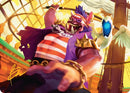 Bebop, carte d'art Crâne et os (signature estampillée or) [Série d'art Tortues Ninja]