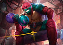 Raphaël, carte d'art Tortue Tenace (Signature estampée or) [Série d'art Tortues Ninja]