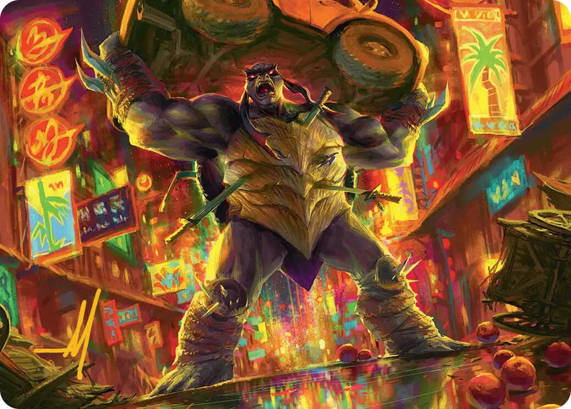 Slash, Dévastateur reptilien, Carte artistique (signature estampillée or) [Série artistique Teenage Mutant Ninja Turtles]