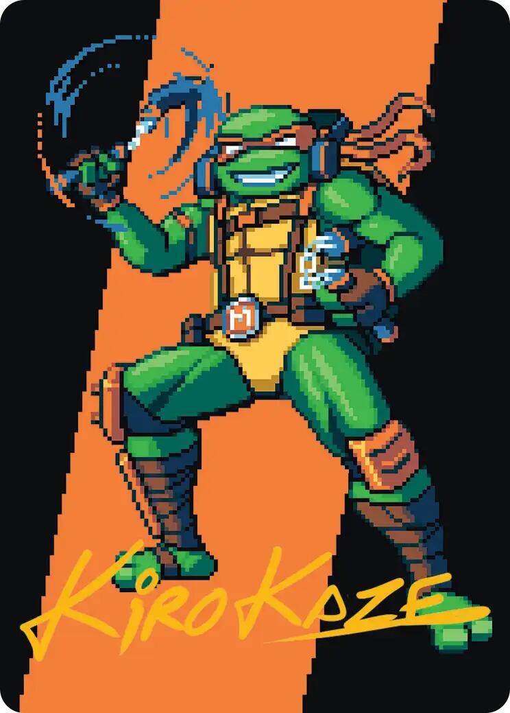 Miguel Ángel, la tarjeta de arte Heart (firma estampada en oro) [Serie de arte de las Tortugas Ninja]