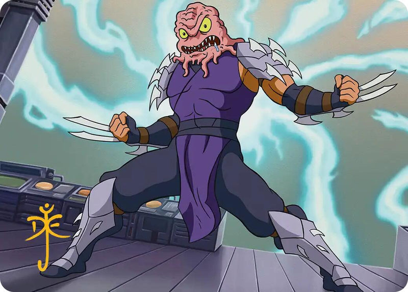 Tarjeta de arte de Krang y Shredder (firma estampada en oro) [Serie de arte de las Tortugas Ninja]