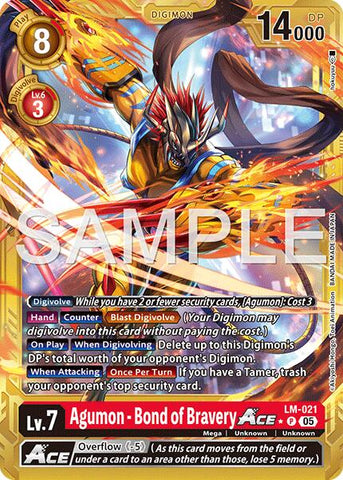 Agumon [LM-021] - Vínculo de Valentía ACE (Borde Dorado) [Advanced Booster Digimon Generation]