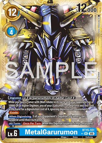MetalGarurumon [BT15-101] (Borde Dorado) [Advanced Booster Digimon Generation]
