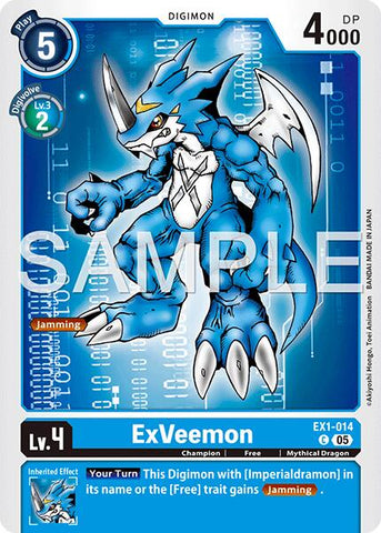 ExVeemon [EX1-014] (Reimpresión Foil) [Digimon Generation - Advanced Booster]