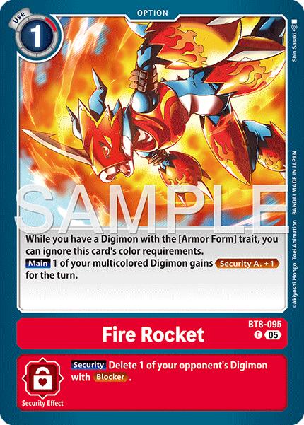 Cohete de Fuego [BT8-095] (Reimpresión Foil) [Advanced Booster Digimon Generation]