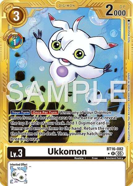 Ukkomon [BT16-082] (Borde Dorado) [Advanced Booster Digimon Generation]