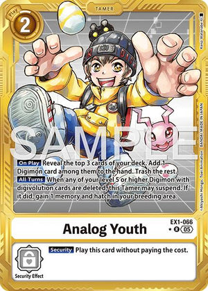 Analog Youth [EX1-066] (Gold Border) [Advanced Booster Digimon Generation]