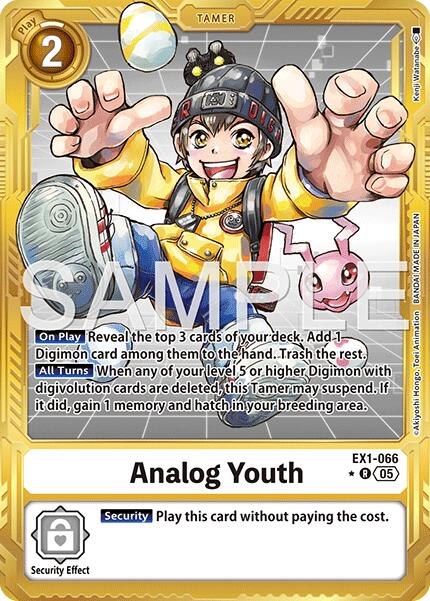 Analog Youth [EX1-066] (Gold Border) [Advanced Booster Digimon Generation]