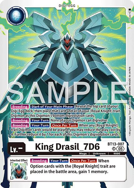King Drasil_7D6 [BT13-007] (Reimpresión) [Generación de Digimon de refuerzo avanzado]