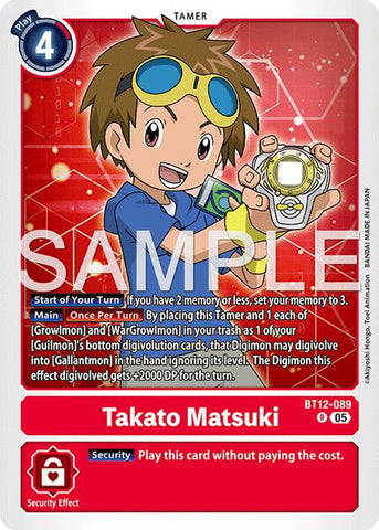 Takato Matsuki [BT12-089] (Réédition) [Advanced Booster Digimon Generation]