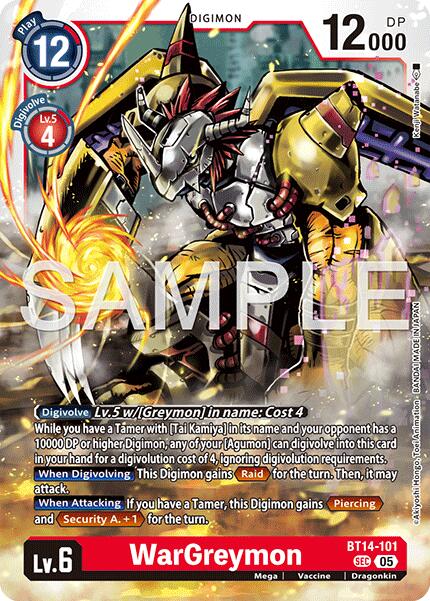 WarGreymon [BT14-101] (Reimpresión) [Advanced Booster Digimon Generation]