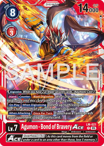 Agumon [LM-021] - Vínculo de Valentía ACE (Reedición) [Advanced Booster Digimon Generation]