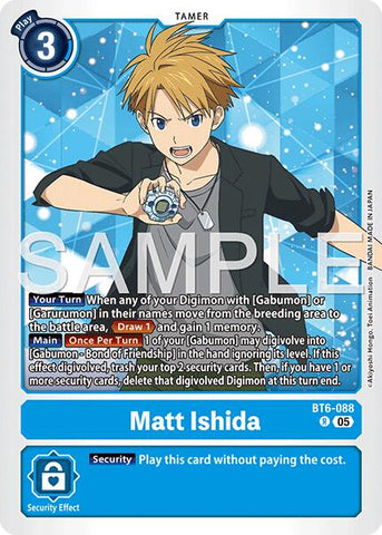Matt Ishida [BT6-088] (Réédition) [Advanced Booster Digimon Generation]