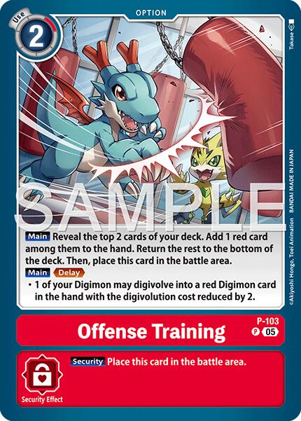 Entraînement offensif [P-103] (Réimpression) [Génération de Digimon : Booster Avancé]