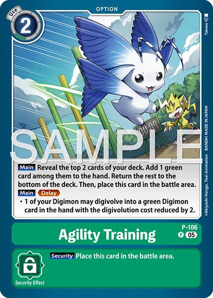 Entraînement à l'Agilité [P-106] (Réédition) [Génération de Digimon Avancés Booster]