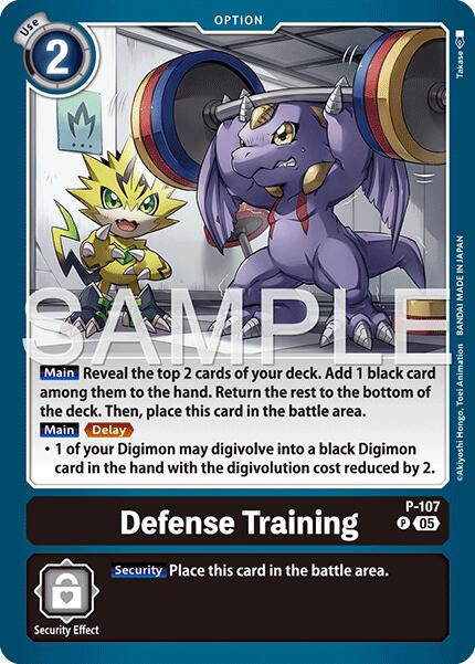 Entrenamiento Defensivo [P-107] (Reimpresión) [Generación Digimon de Refuerzo Avanzado]