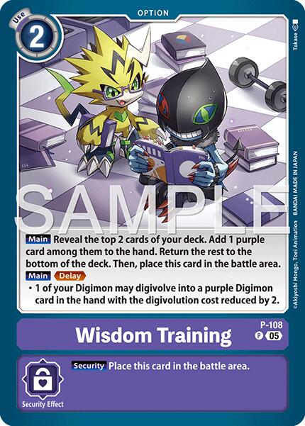 Entraînement de Sagesse [P-108] (Réédition) [Booster Avancé Digimon Génération]