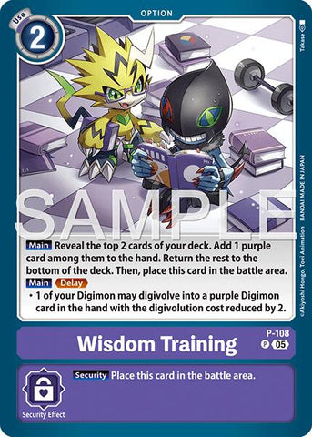 Entrenamiento de Sabiduría [P-108] (Reimpresión) [Generación de Digimon de Refuerzo Avanzado]