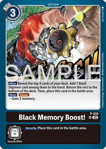 ¡Impulso de memoria negra! [P-039] (Reedición) [Generación Digimon de refuerzo avanzado]