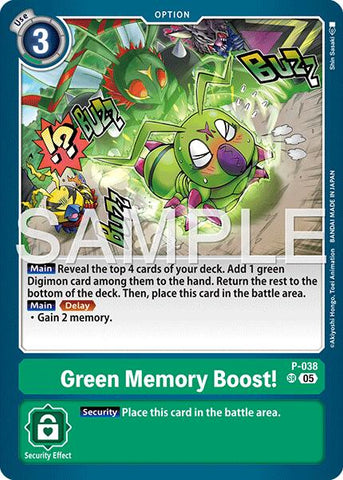 ¡Refuerzo de Memoria Verde! [P-038] (Reimpresión) [Generación de Digimon de Refuerzo Avanzado]