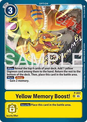 ¡Impulso de Memoria Amarilla! [P-037] (Reimpresión) [Digimon Generación de Impulso Avanzado]